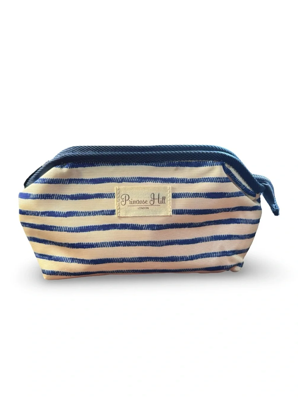 Primrose Hill London Blue White Striped Makeup Cosmetic Travel Toiletry Bag